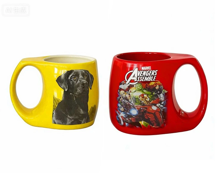 Curved Belly With Handle Ceramic Mug manufacturers