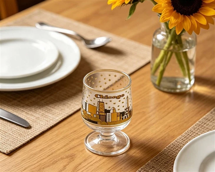 Glass Egg Mug With Logo 2